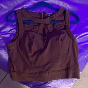 Burgundy Crop Top
